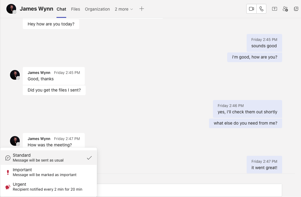 MS Teams priority chat MS Teams Priority chat