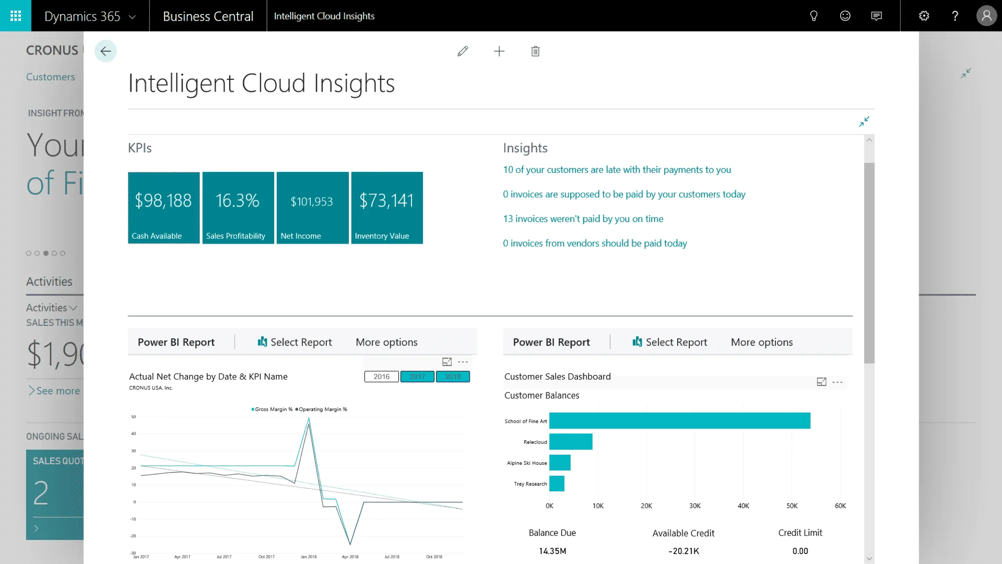 Dynamcis 365 Business Central Screenshot 5 Dynamics 365 Business Central Screenshot