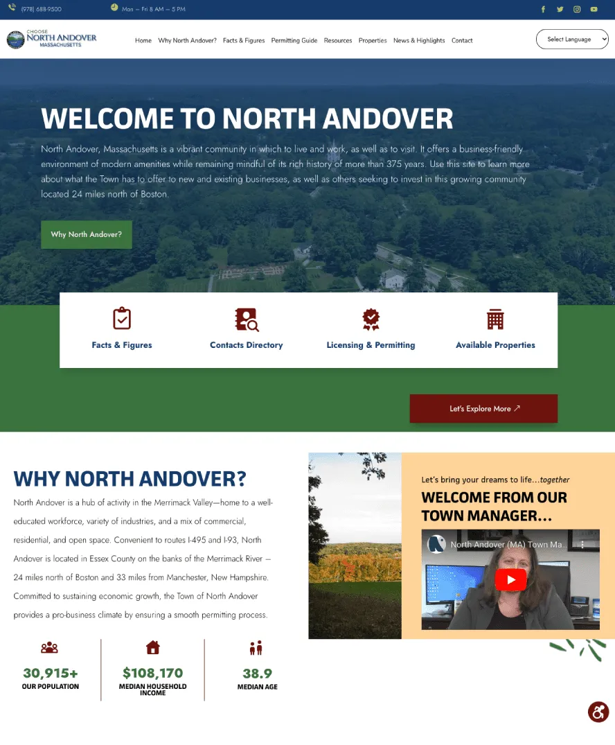 Choose North Andover Homepage