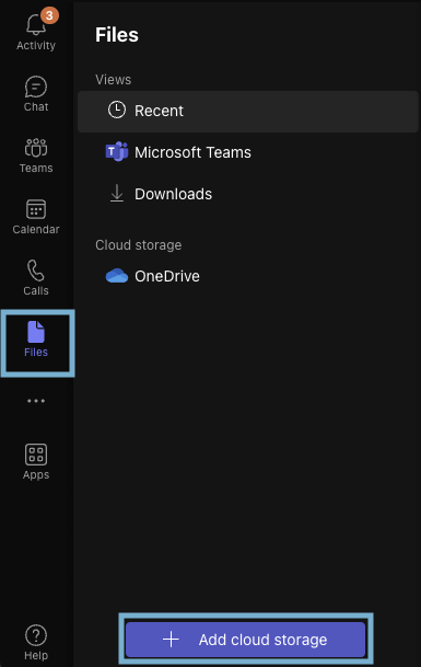 Cloud storage on Teams