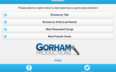 Gorham Productions – Karaoke