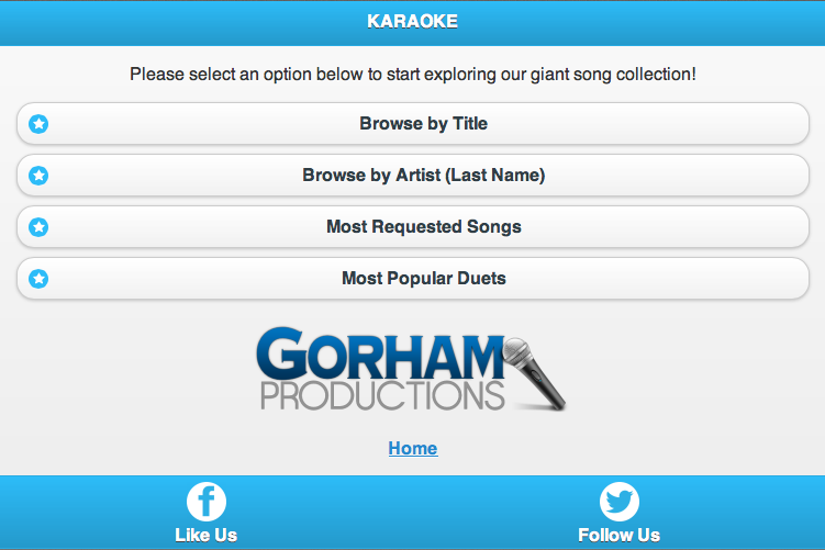 Gorham Productions – Karaoke