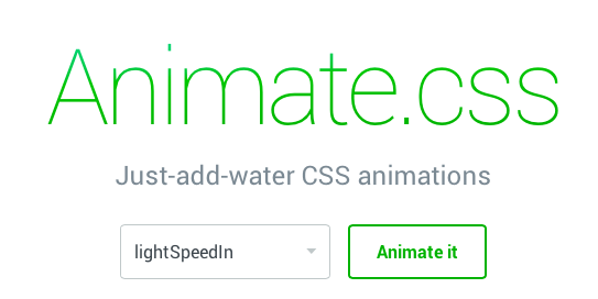 Need it, Want it, Got to Have it : Animate.css