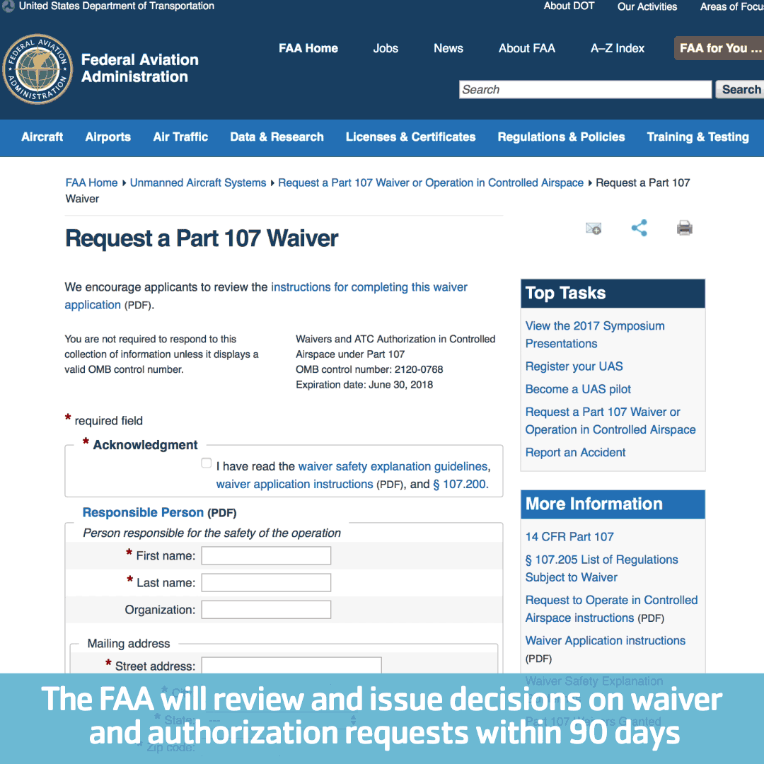 Drone Waiver Part 107