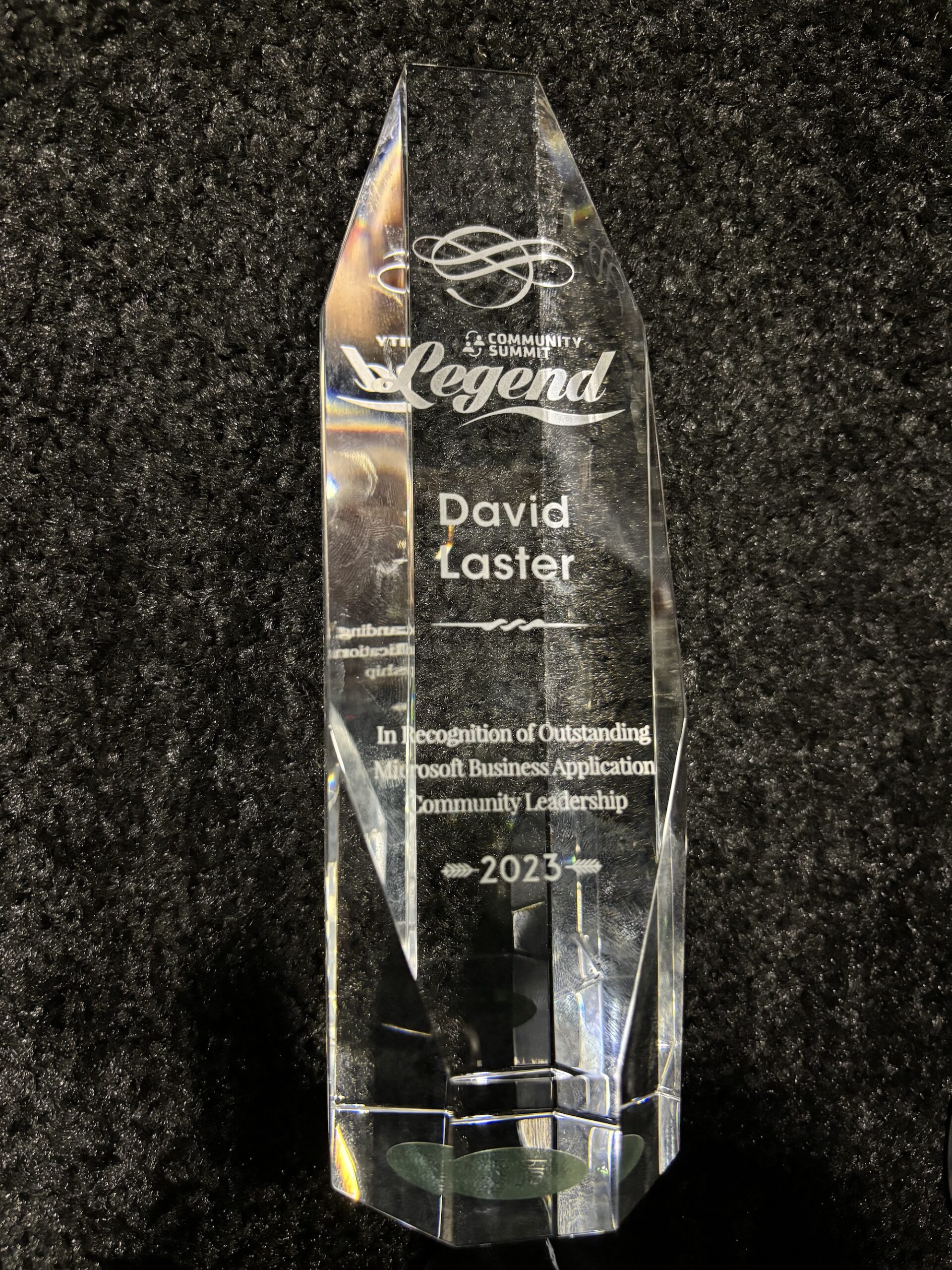 David Laster summit legend award