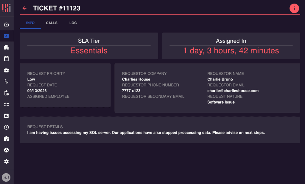 Client Billing Ticket