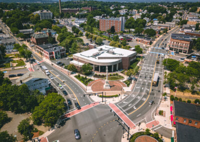 Peabody Downtown Drone Shot