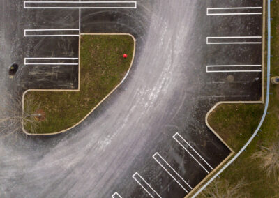 Empty parking lot - drone photography