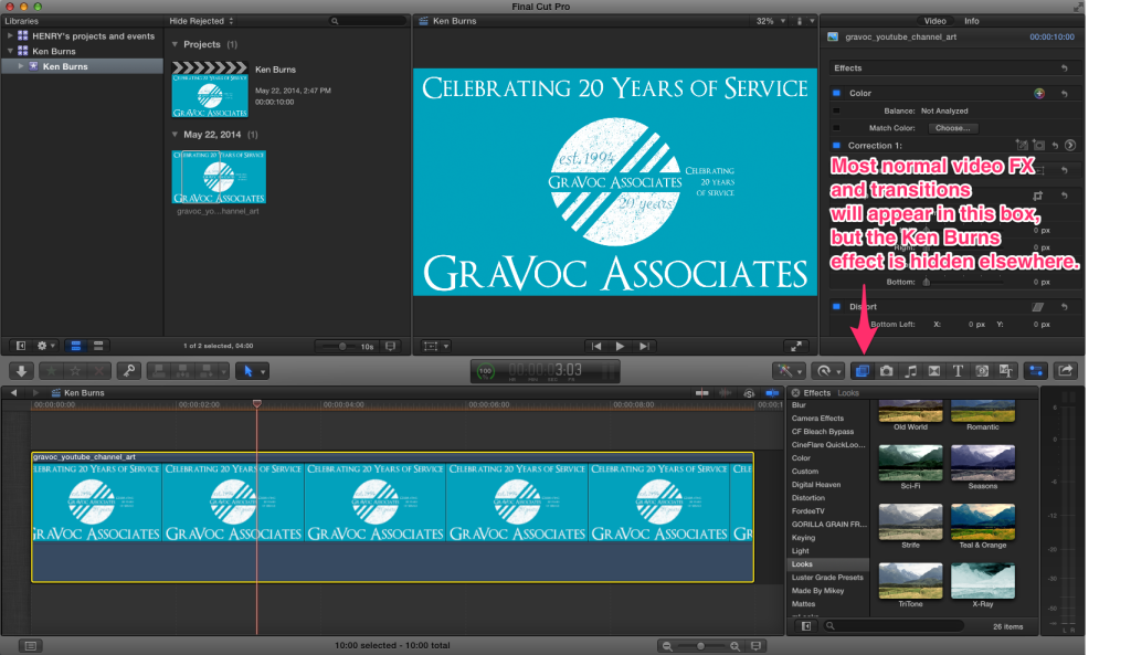 Ken Burns Effect Final Cut Pro X