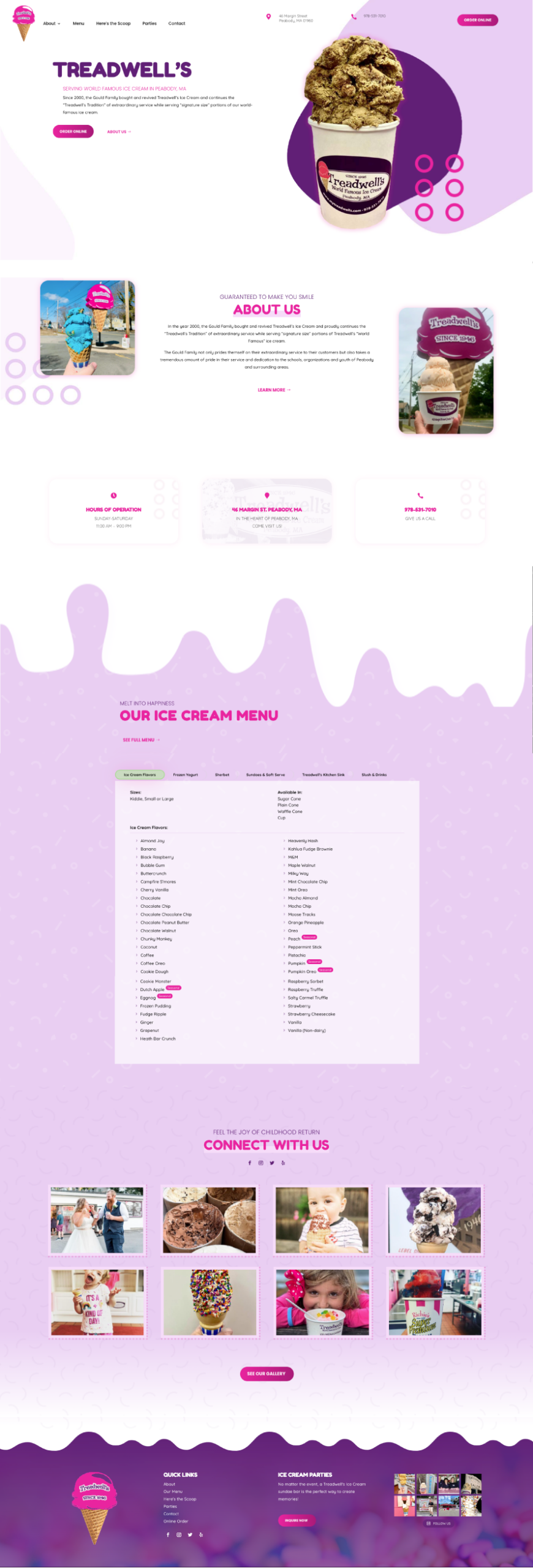 GraVoc | Playful Website Design for Treadwell’s Ice Cream GraVoc | Playful Website Design for Treadwell’s Ice Cream