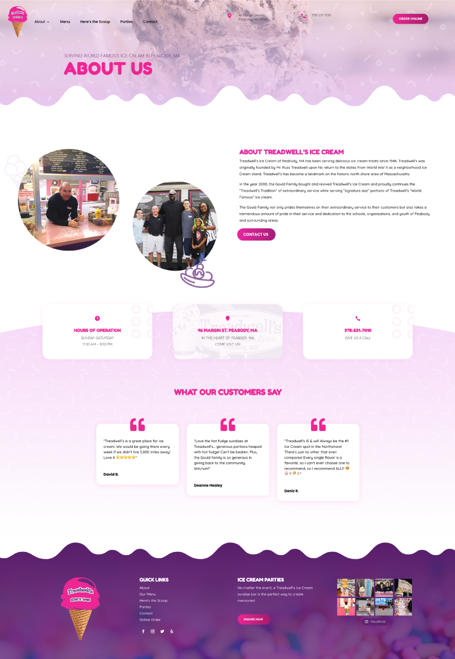 GraVoc | Playful Website Design for Treadwell’s Ice Cream GraVoc | Playful Website Design for Treadwell’s Ice Cream