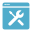 online maintenance icon blue small